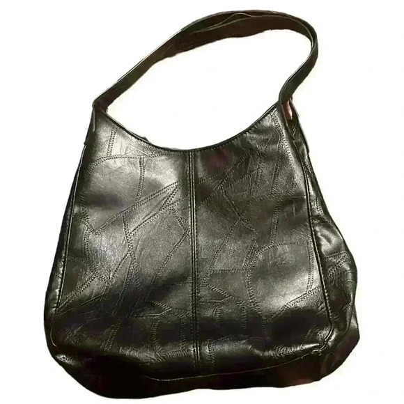 ERFEI Vegan Leather Hobo Patch Work Shoulder bag - Picture 2 of 6